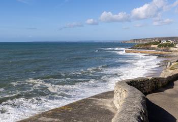 Watch the storms roll in during the winter, or enjoy the sea sparkles in the summer. 